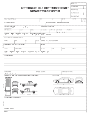 Kettering Vehicle Maintenance Center Damaged Bb City of Kettering Ketteringoh  Form