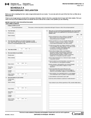 Schedule a Form Canada