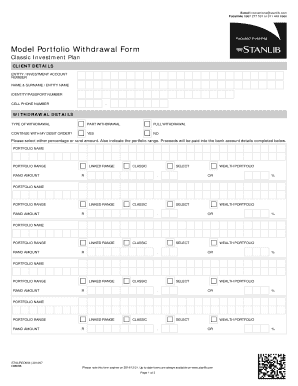 Stanlib Online Withdrawal  Form