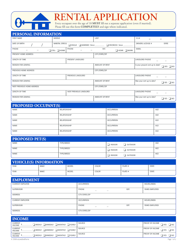 Rental Application Handwrite in  David Fetterman  Form