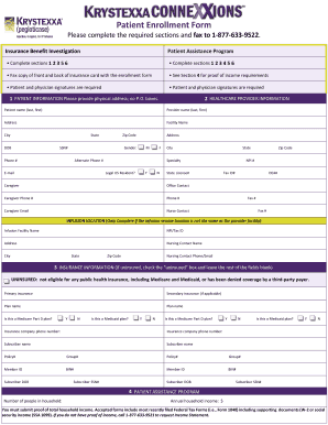 Patient Enrollment Form and Prescription Please Pparx