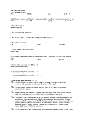 Identity Theft Victim&amp;#39;s Packet City of Casa Grande  Form