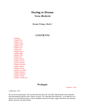 Nora Roberts PDF Online  Form