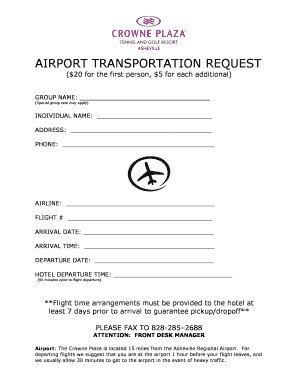 Airport Transportation Request Form Aatcc