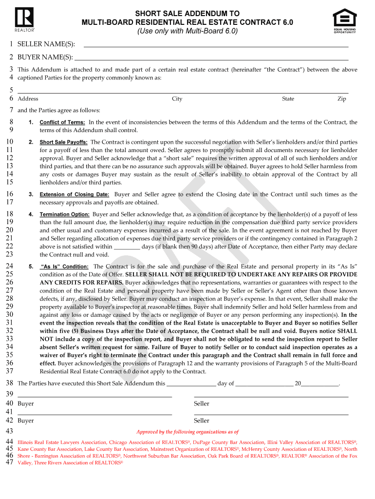 Short sale addendum - Fill Out and Sign Printable PDF ...