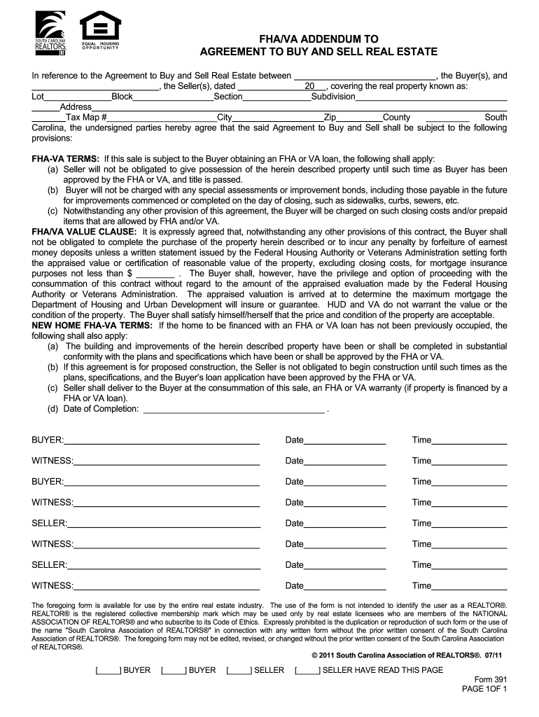  Fha Addendum to Contract Sc 2011-2024