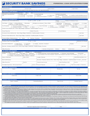 Sb Finance Personal Loan Application Form PDF