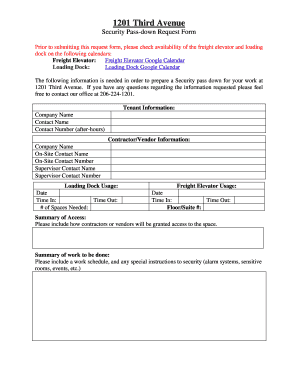 Security Passdown Log Template  Form