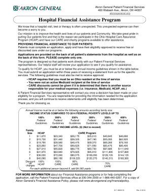 Akron General Financial Assistance  Form
