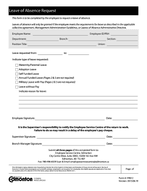 Leave of Absence Request  Form