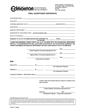 Final Acceptance Certificate Format