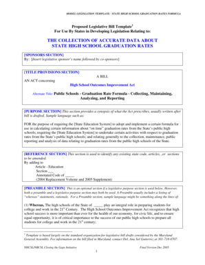 DRAFT TEMPLATE for LEGISLATIVE BILL DRAFT for CONSIDERATION for USE in DEVELOPING LEGISLATION RELATING to the COLLECTION of a Nh  Form