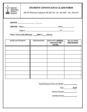 Conveyance Bill  Form