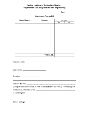 Conveyance Bill Format