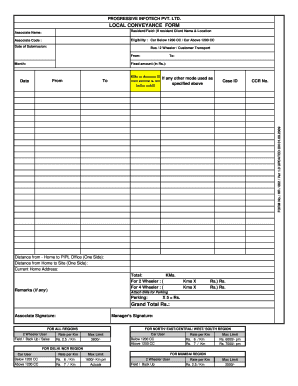 Lcrs Local Conveyance  Form