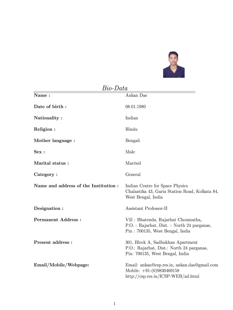 50 Examples Of The Biodata Form For Marriage To Download For You Bio ...