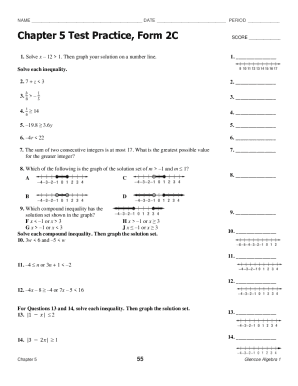 Chapter 5 Test Form 2c Answers Algebra 1