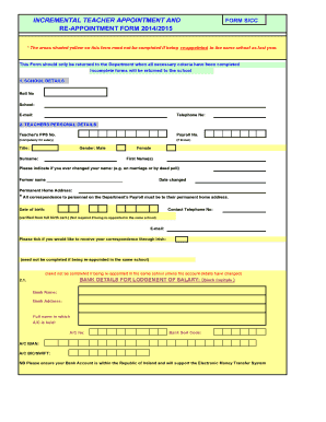 Teacher Appointment Form