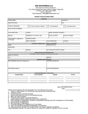 Sm Audition Form