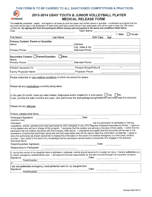 Ncva Medical Release Form