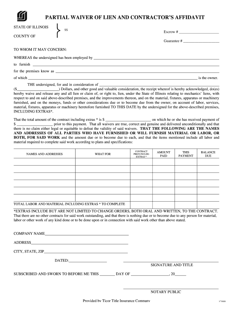 Partial BWaiverb and Affidavit ServiceMaster DCS  Form