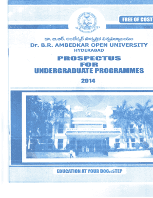 UG I Year Prospectus 15 Dr BR Ambedkar Open University  Form