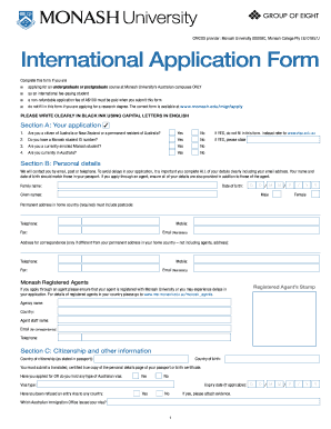 International PDF Application Form University