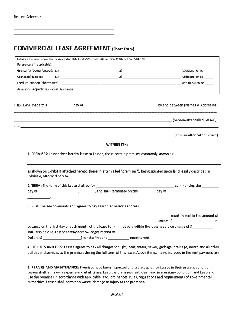 Commercial Lease Short Form