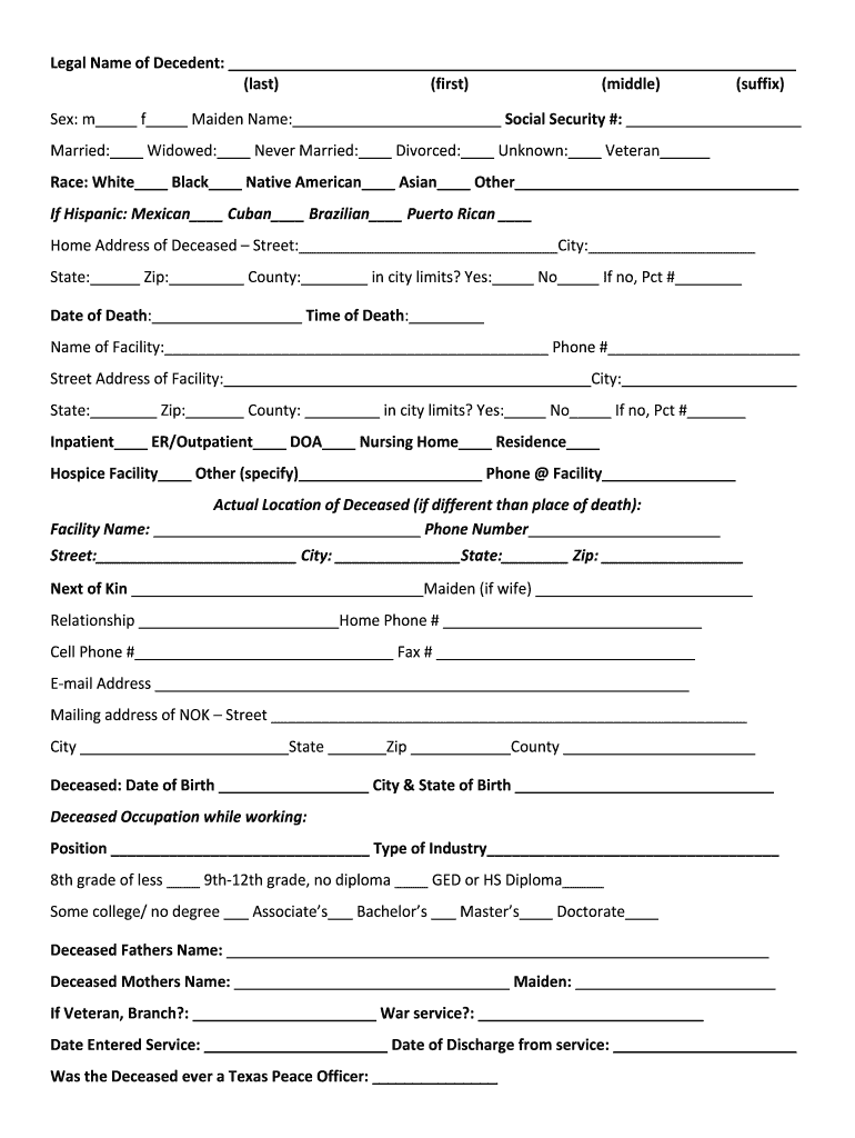 Please Click Here to Download Our Cremation Paperwork  Form