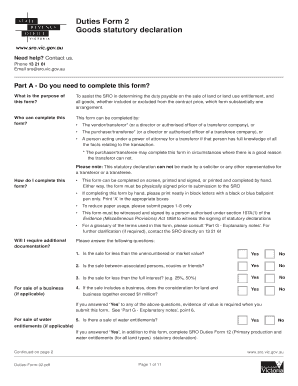 Statutory Declaration Victoria  Form