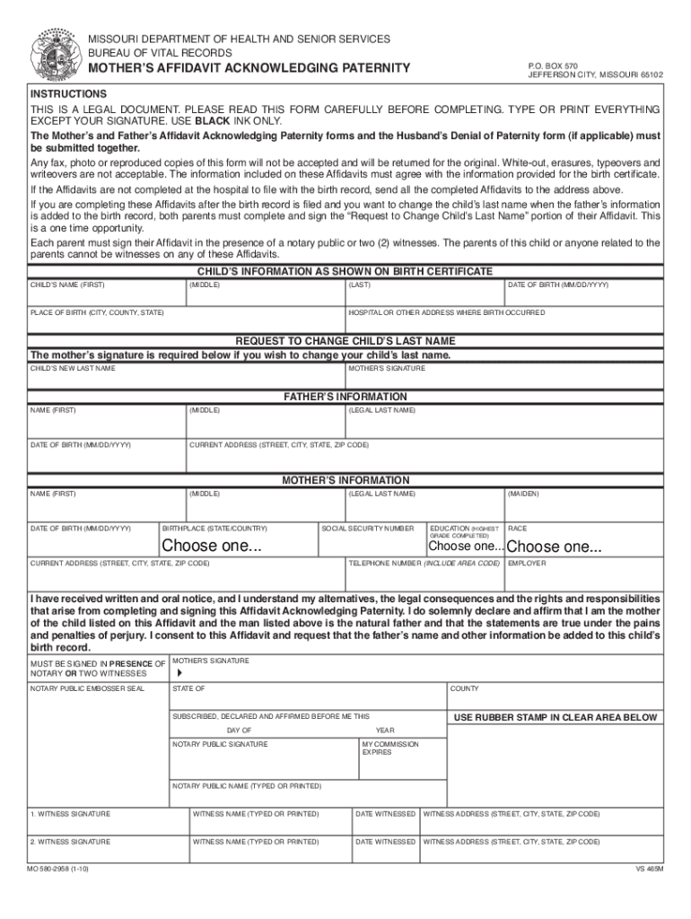 Affidavit Of Acknowledgement Of Paternity 2020 2022 Fill And Sign Images