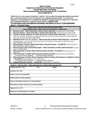 Real Estate Company Initial Application for License as a  Form