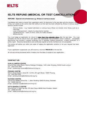  Ielts Request for Refund Form Example 2014