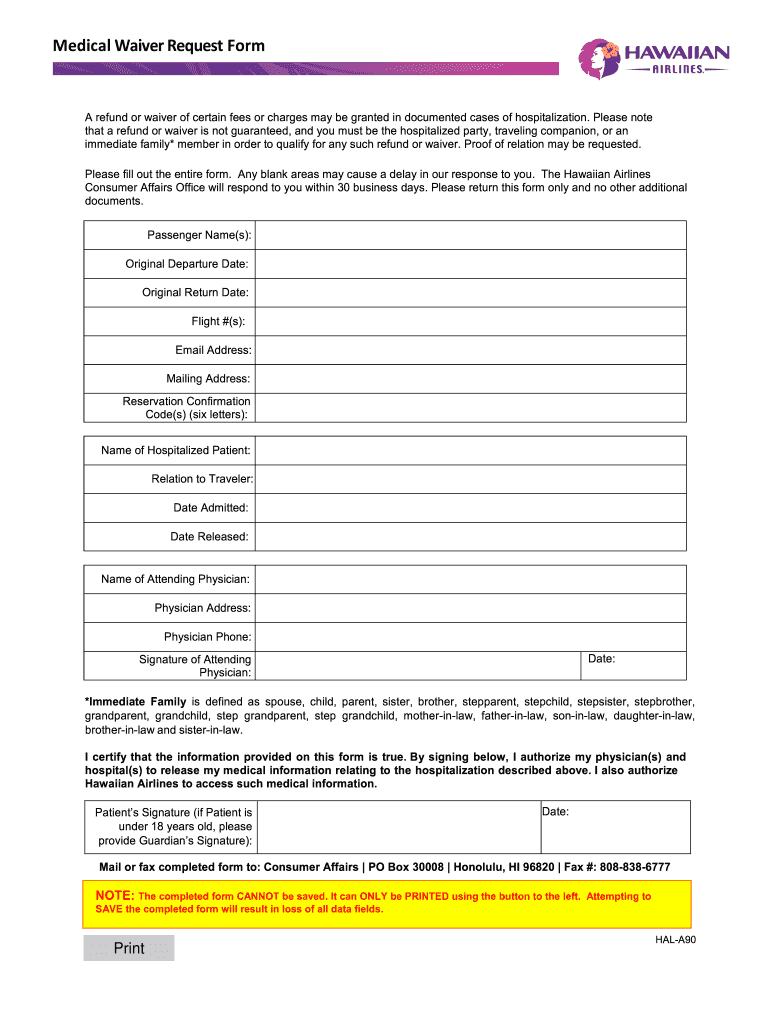 Hawaiianairlines Cao  Form