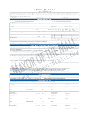 American Eagle Job Application PDF  Form