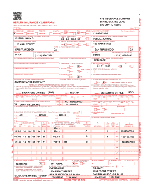 Cms 1500 Form Filled Out