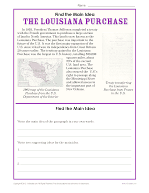 Louisiana Purchase Worksheet  Form