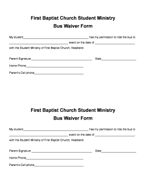 School Waiver Form