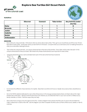 Explore Sea Turtles Girl Scout Patch Girl Scouts of the Colonial Coast Gsccc  Form