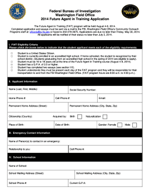 Fbi Application Form