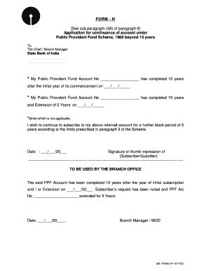 Sbi Ppf Extension Form