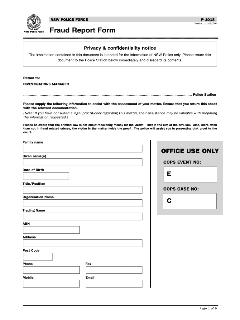 Get and Sign Nsw Fraud Report Form