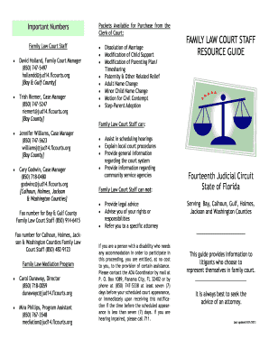  Family Law Brochure Fourteenth Judicial Circuit of BFloridab 2013-2024