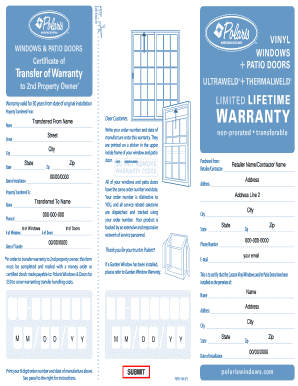 Polaris Windows Warranty  Form