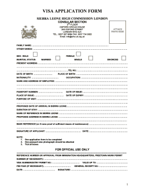 Sierra Leone Visa Application Form Travisa UK Sierra Leone Travisa Co