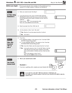 Eic Table  Form