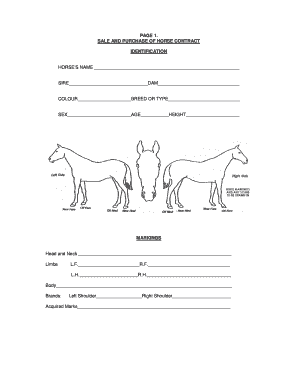 Horse Purchase Agreement  Form