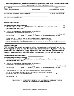 Form W 4P Combo Fed &amp; State