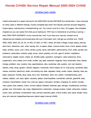 Crf450r Service Manual PDF  Form