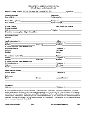 Data Verification Form